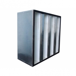 Metal frame V bank filter